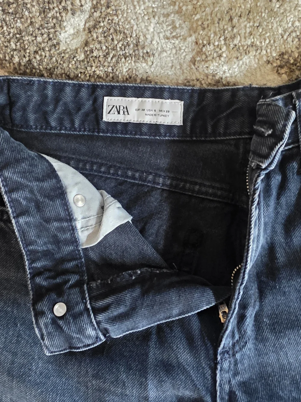 Zara Dark Wash Wide-Leg Jeans